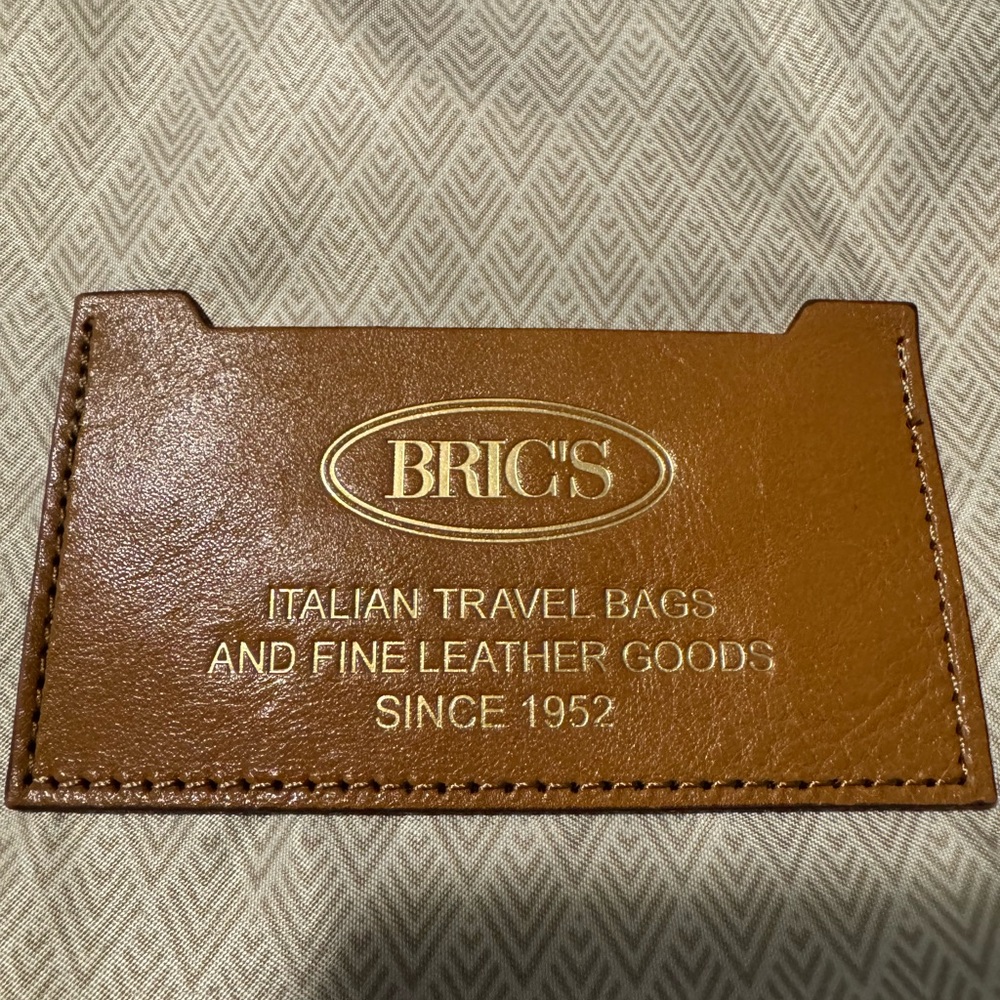 Bric's Classic Cream and Tan Rolling Suitcase - Picture 7 of 10